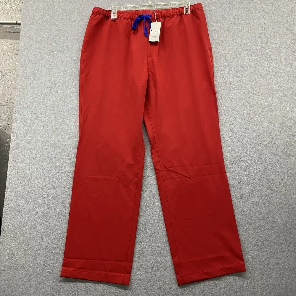 FIGS Men's Pisco 2XL tall Basic Straight Leg Structured Fit Scrub Pants RED NWT